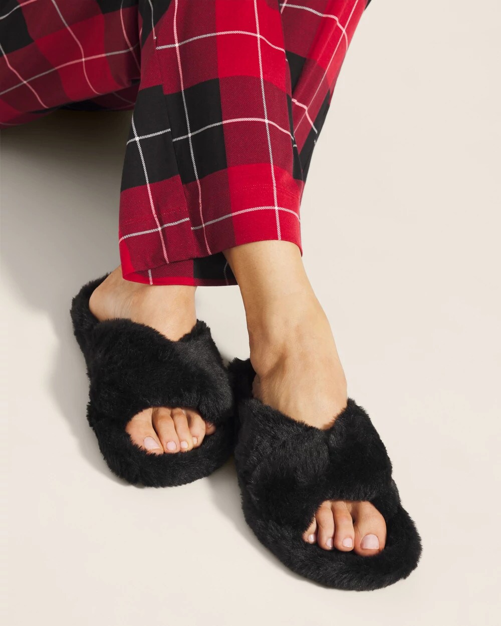 Soma_FAUX FUR SLIDE